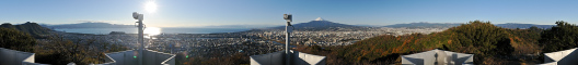 香貫山 芝住展望台のパノラマ風景写真